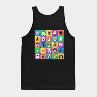 Copy of Dogs flat design Tank Top